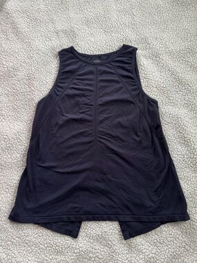 Athleta Navy Blue Open Flap Back Racerback Tank